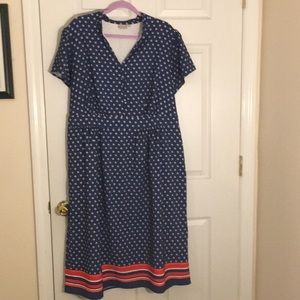 Blue (almost navy) polka dotted dress